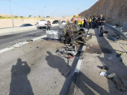 مصرع شابين بانقلاب مركبة على طريق رقم 1 